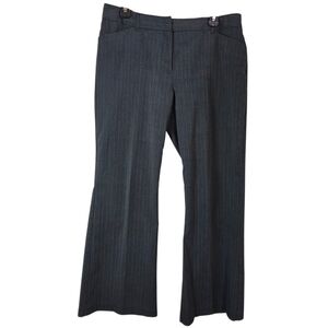 Denver Hayes Grey Pine Stripe Wide Leg Pants Size 30